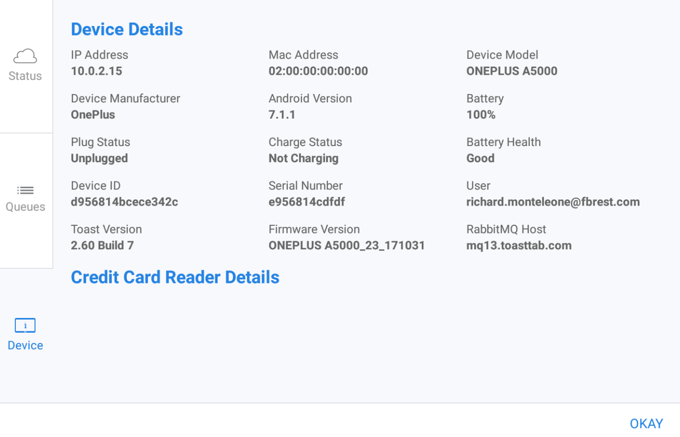 Terminal Attached Card Reader Not Working Front Burner