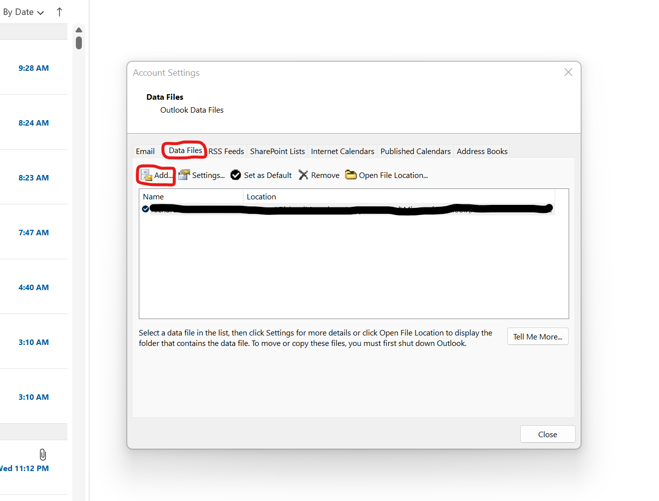 How To Add A PST File To Outlook Front Burner