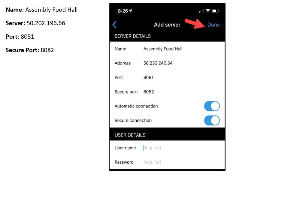 Add Xprotect Mobile App and Login Front Burner
